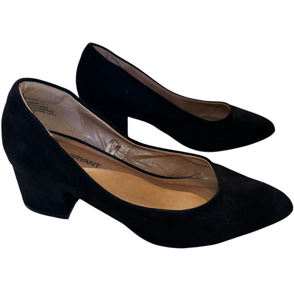 Lane Bryant Womens Size 8 Wide Closed Toe Low Heels Black Slip On